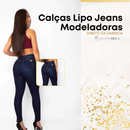 Kit 3 Calças Lipo Jeans Modeladoras [DIRETO DA FÁBRICA] + Brinde Exclusivo