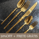 Jogo de Talheres Dourados Paris de 30 peças