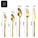 Jogo de Talheres Dourados Paris de 30 peças